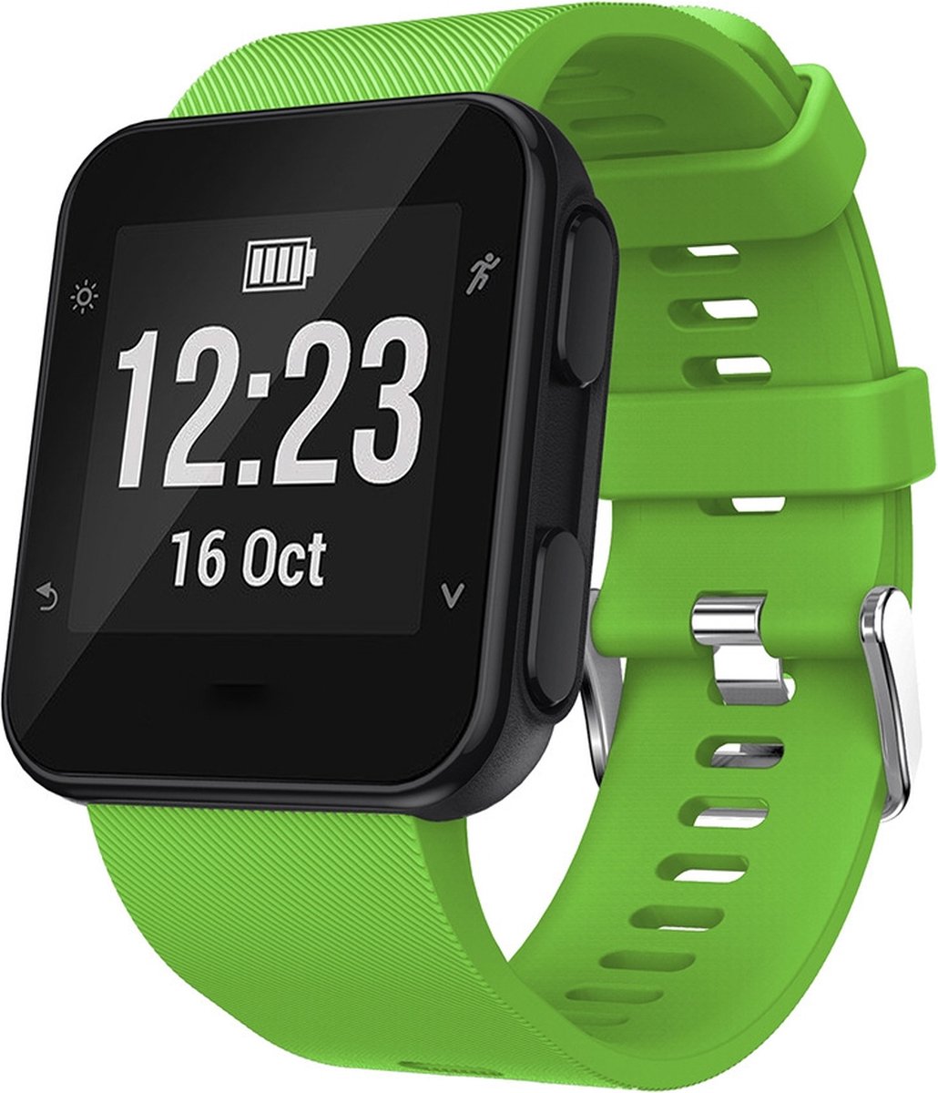 By Qubix - Siliconen bandje - Groen - Geschikt voor Garmin Forerunner 35 / 30