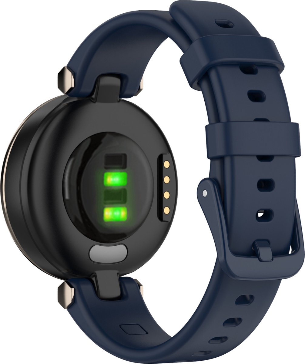 By Qubix - Siliconen bandje - Donkerblauw - Geschikt voor Garmin Lily