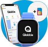 Qlokkie Kiddo 23 - GPS Horloge kind 4G - GPS Tracker - Videobellen - Veiligheidsgebied instellen - SOS Alarmfuncties - Smartwatch kinderen - Inclusief simkaart en mobiele app - Blauw