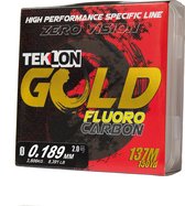 Teklon Gold Fluorocarbon - Vislijn - Fluorocarbon - 137 meter - Diameter 0.189mm - Trekkracht 3.806kg - Eftta approved