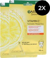 Garnier Skin Active Masque Super Hydratant à la Vitamine C - 28g (Lot de 2)