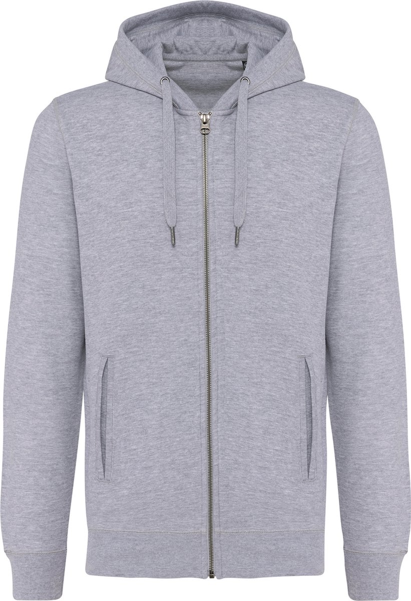 Ecologische unisex sweater met capuchon en rits Oxford Grijs