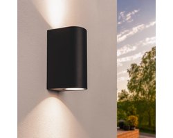 Ledvion - LED Wandlamp Santa Barbara - GU10 - IP54 - Zwart