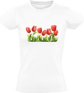 Tulpen Dames T-shirt | tulp | bloemen | natuur | gras | Nederland