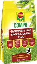 COMPO Gazonmeststof Plus - met indirecte werking tegen onkruid en mos - voedt tot 8 weken lang - zak 10 kg (200 m²)