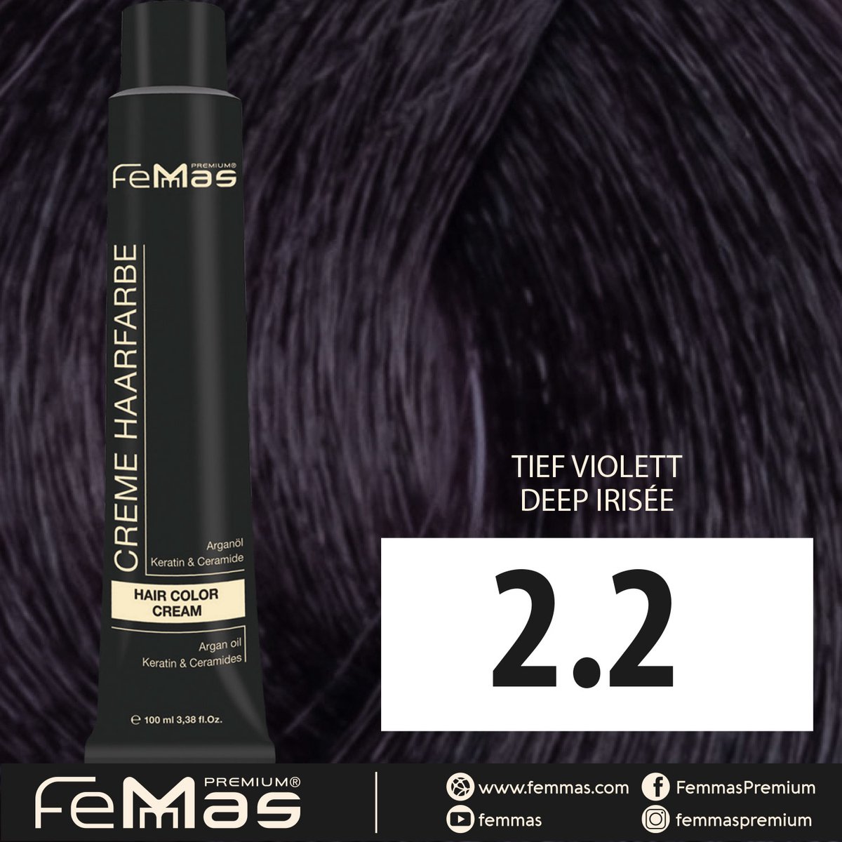 Femmas (2.2) - Haarverf - Donkerpaarse - 100ml