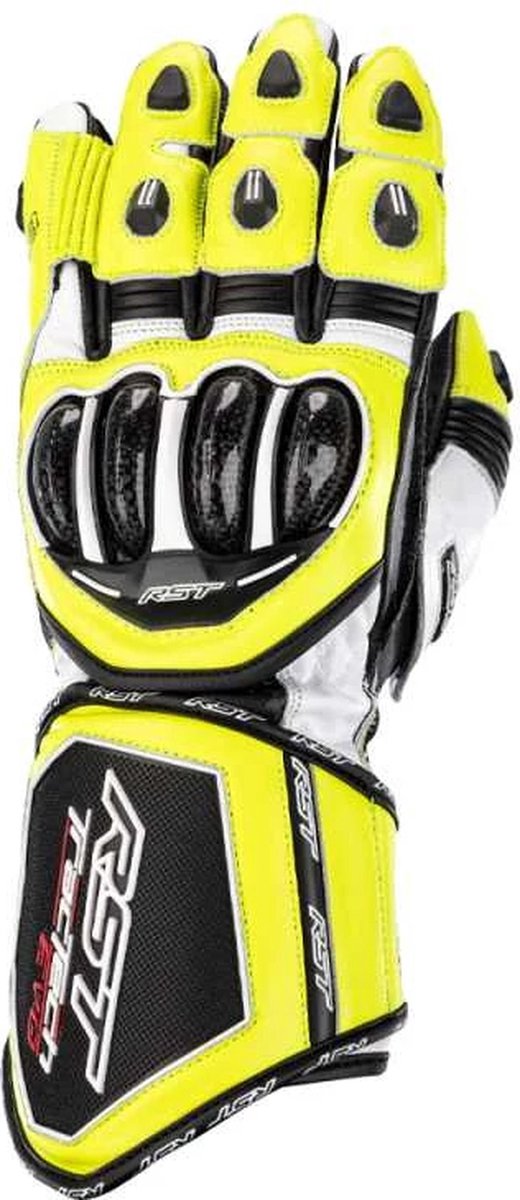 RST Tractech Evo 4 Ce Mens Glove Neon Yellow Black White 9 - Maat 9 - Handschoen