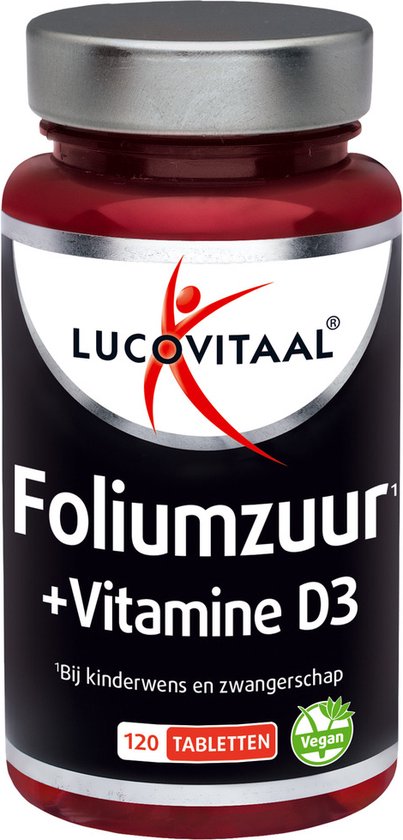 Lucovitaal Foliumzuur + Vitamine D3 120 tabletten