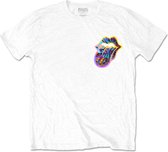 The Rolling Stones - Sixty Gradient Text Heren T-shirt - M - Wit