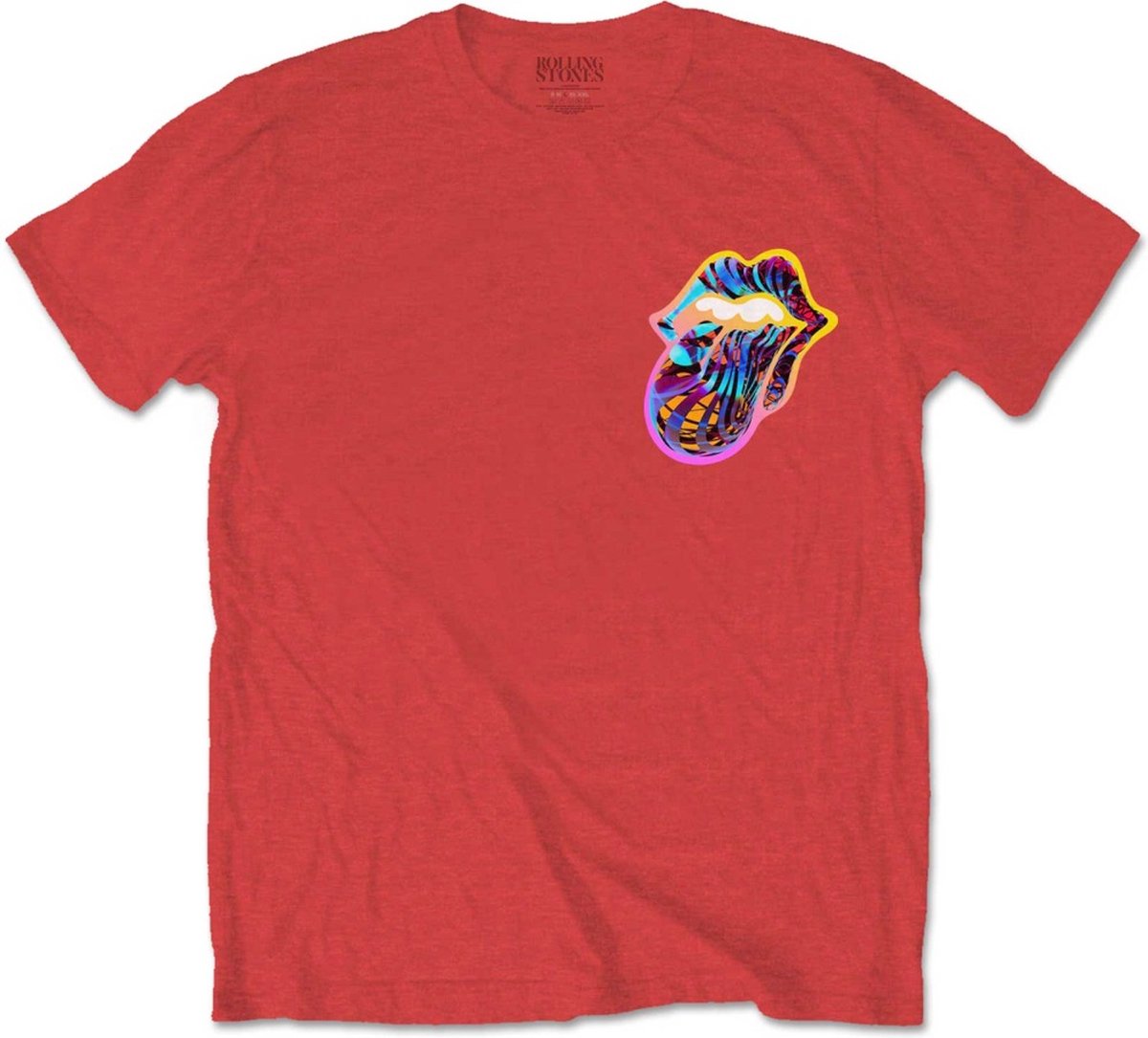 The Rolling Stones - Sixty Gradient Text Heren T-shirt - S - Rood