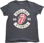 The Rolling Stones - Sixty Biker Tongue Dames T-shirt - 2XL - Zwart
