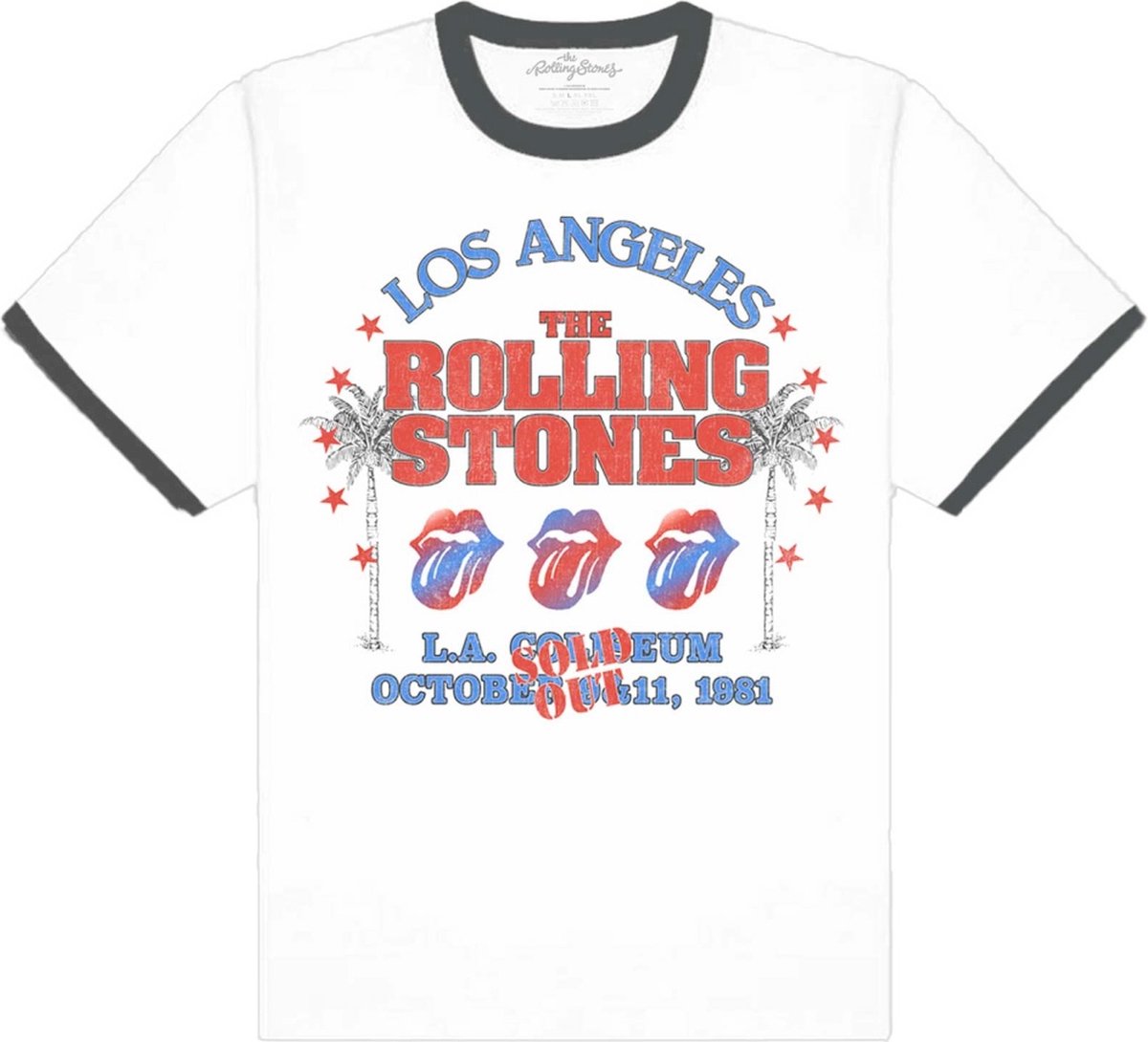 The Rolling Stones - American LA Tour Heren T-shirt - 2XL - Wit