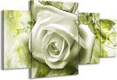 Peinture sur toile Rose | Vert blanc | 160x90cm 4 Liège