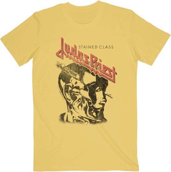 Judas Priest - Stained Class Vintage Head Heren T-shirt - 2XL - Geel