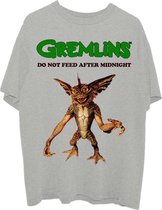 Gremlins - Stripe Do Not Feed Heren T-shirt - M - Grijs