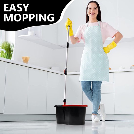Industriële mop 105 cm extra grote vloermop met microvezel en