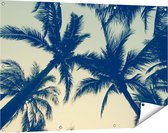 Gards Tuinposter Palmbomen Bladeren - 120x80 cm - Tuindoek - Tuindecoratie - Wanddecoratie buiten - Tuinschilderij