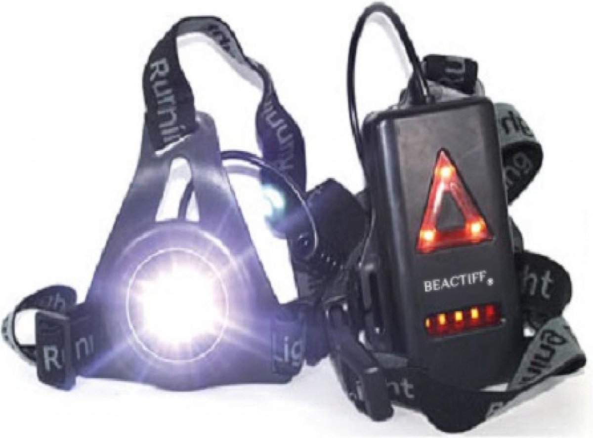 Beactiff Extra krachtige LED Lamp voor hardlopen, Run Light borstlamp en ruglamp 250 lumen, hardloopverlichting, alternatief voor hoofdlamp, oplaadbaar, veilig voor in het donker! - Beactiff