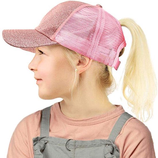 Glitter Meisjes pet roze (5-10 jaar) - Baseball Cap