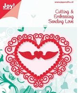 Joy! crafts - Noor! Design - Die - Sending Love - Hart + hart met vleugels - 6002/038