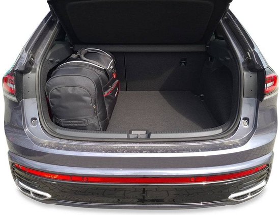 Autohoes stoelen volledige set voor VW Taigo SUV 2021 2022 2023 , 9-delige set lederen autostoelkussenbeschermers,C