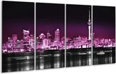 Peinture sur verre Villes | Violet, noir, blanc | 160x80cm 4 Liège | Tirage photo sur verre |  F003078