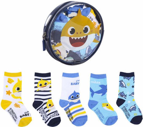 Babyshark - cadeau de maternité - bébé / bambin - chaussettes - 5 paires en pochette Bébé Shark - taille 17/18