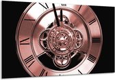 Horloge de peinture sur verre, cuisine | Marron, rouge, noir | 120x70cm 1Hatch | Tirage photo sur verre |  F006648