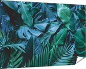 Gards Tuinposter Tropische Groene Bladeren - 180x120 cm - Tuindoek - Tuindecoratie - Wanddecoratie buiten - Tuinschilderij