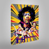 Canvas WPAP Pop Art Jimi Hendrix - 50x70cm
