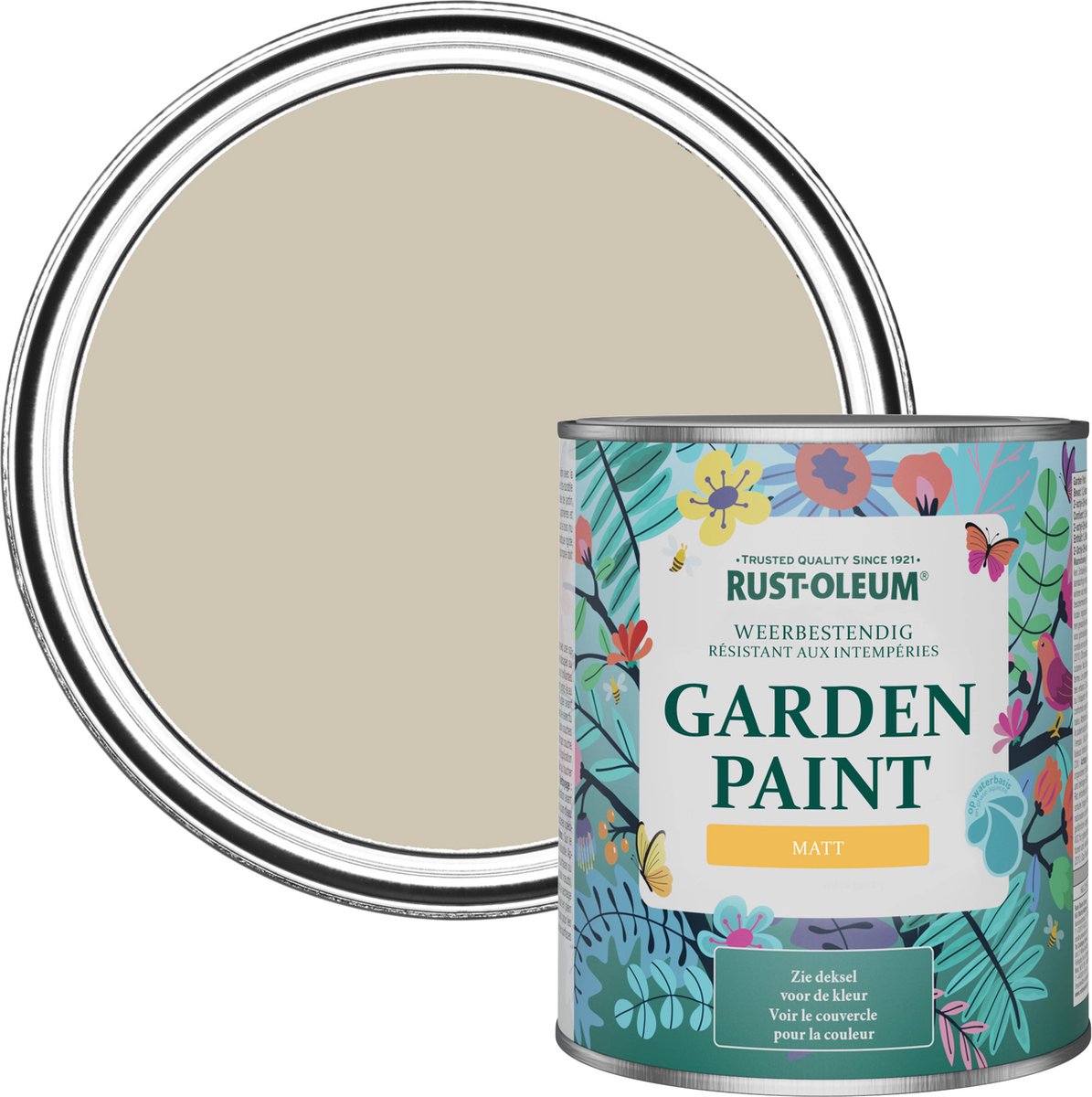 Rust-Oleum Grijs Tuinverf Matt - Schemering 750ml
