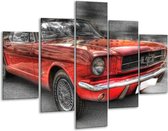 Peinture sur verre Mustang | rouge noir | 100x70cm 5Liège | Tirage photo sur verre |  F001828