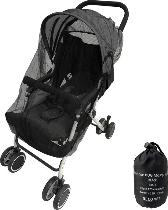 Klamboe Buggy, campingbedje en ledikantje BLACK 110x 120cm — afbeelding 3