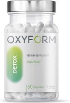 Oxyform Detox | Plantencomplex: Artisjok, Paardebloem, Mariadistel | 60 capsules I Rode wijnstok Zink Vitamines B5 B6 I Darmontgifter | Lever drainer | Spijsverteringscomfort Circulatie