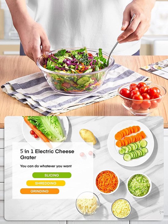Coupe-légumes électrique - Machine à couper les légumes - Grijs | bol