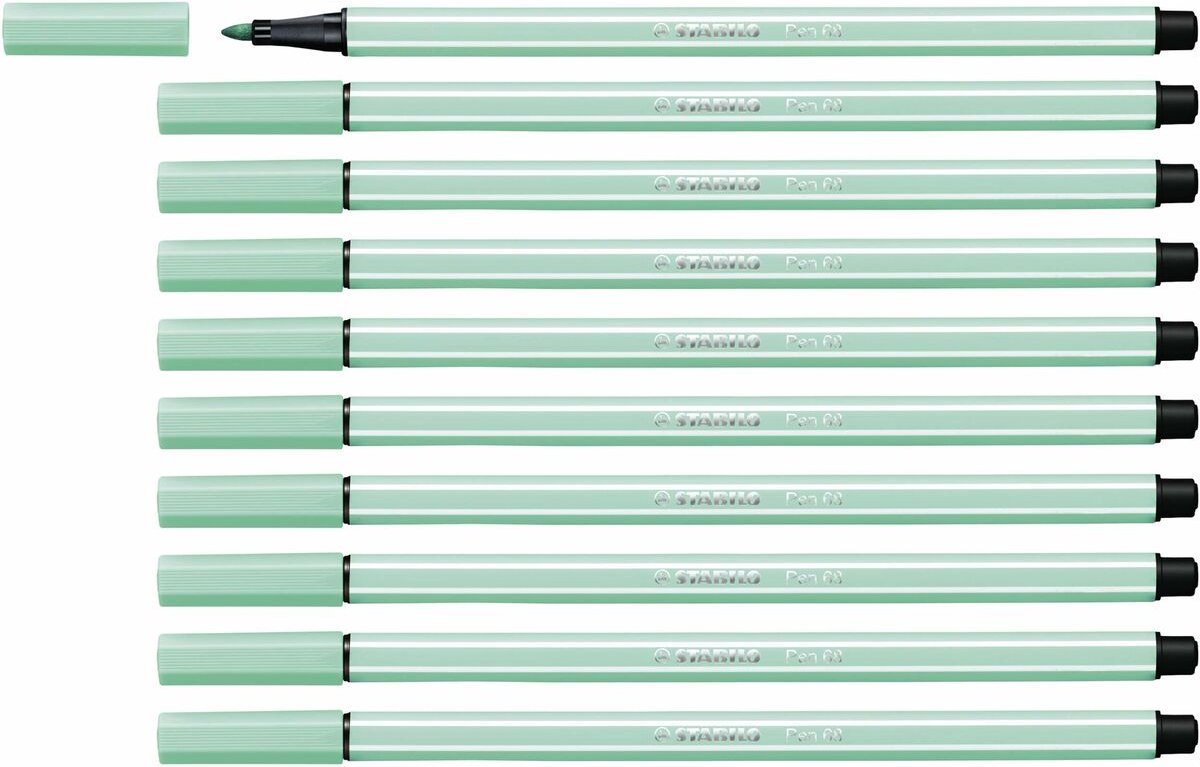 STABILO Pen 68 - Premium Viltstift - Ijsgroen - Doos 10 Stuks