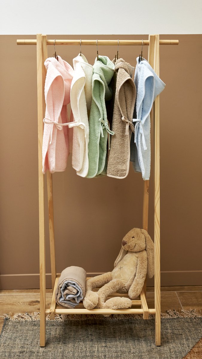 Meyco Baby Uni badponcho - badstof - soft pink - 1-3 jaar van Merkloos — afbeelding 5