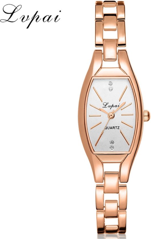 Montre Hidzo LVPAI Quartz Ø 28/20 - Rose / Wit - Acier