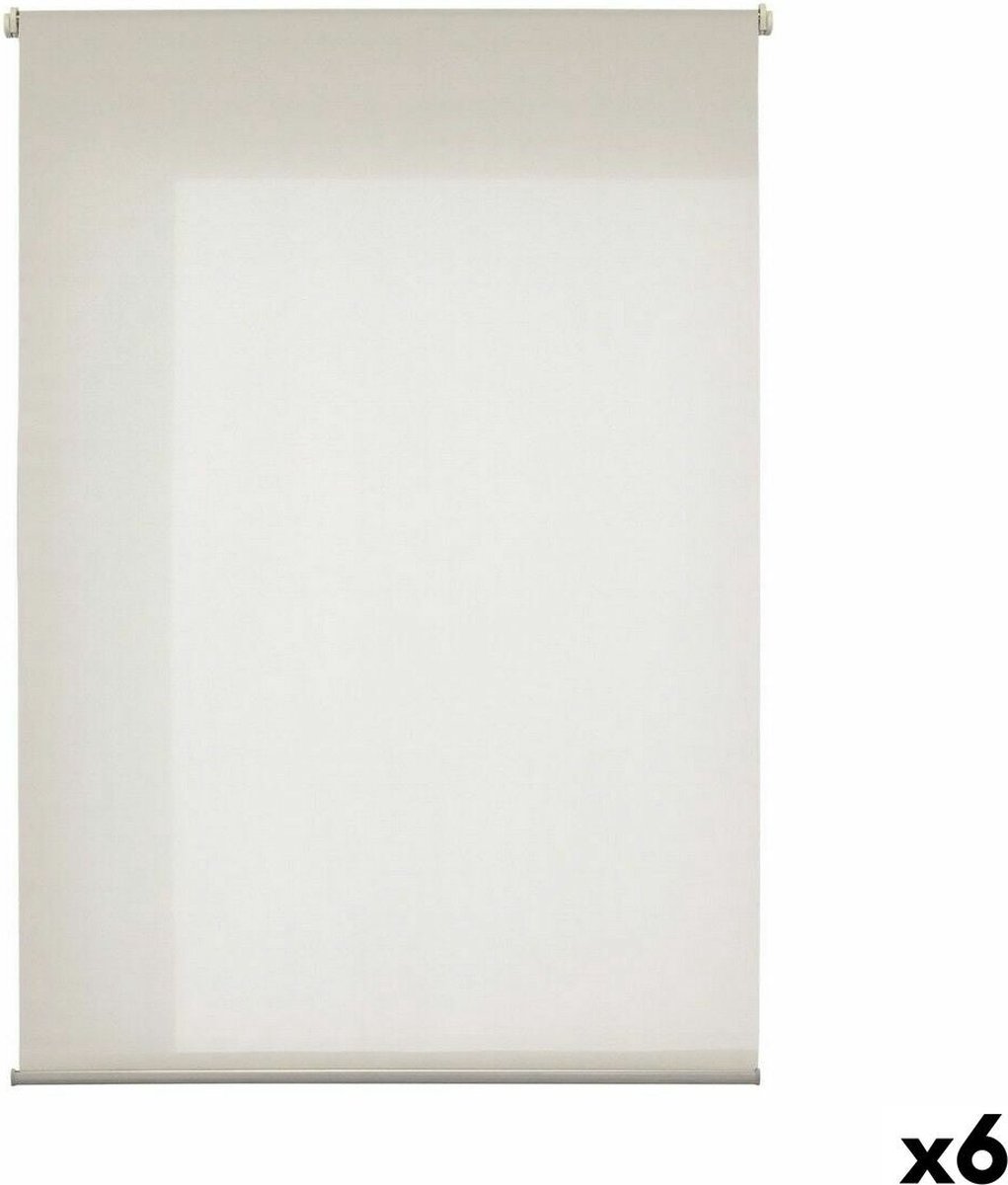 Rolgordijn 120 x 180 cm Polyester Crème Plastic (6 Stuks)