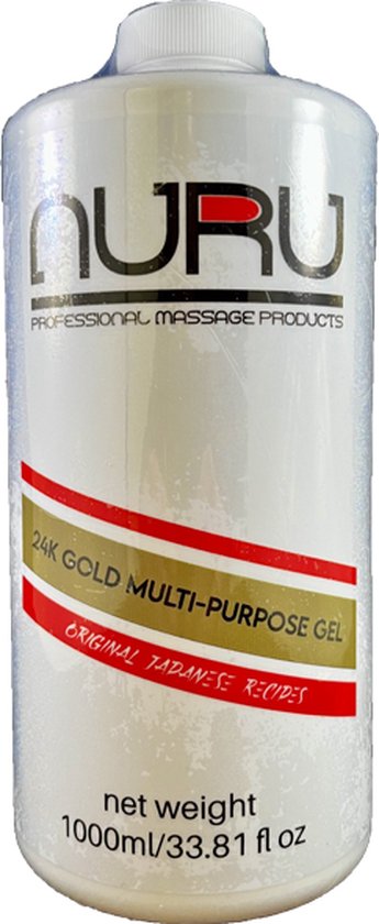 Nuru Platinum 24k Goud Multi Purpose Massage Gel 1000ml Waterbasis Gel 1711