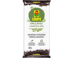 COMPO Organic & Recycled Universele Potgrond - 100% organisch - turfvrij - verpakking van minstens 80% gerecycled materiaal - zak 40 L