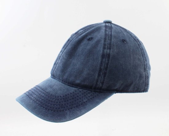Jeans cap- Baseball petten- Unisex- Denim- Verstelbare riemsluiting- Klep- Navy