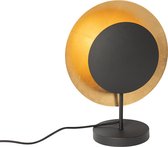 QAZQA emilienne - Art Deco Tafellamp - 1 lichts - H 38.4 cm - Zwart Goud - Woonkamer | Slaapkamer | Keuken