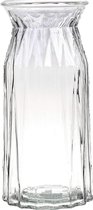 Bellatio Design Bloemenvaas - helder transparant glas - D12 x H24 cm - vaas