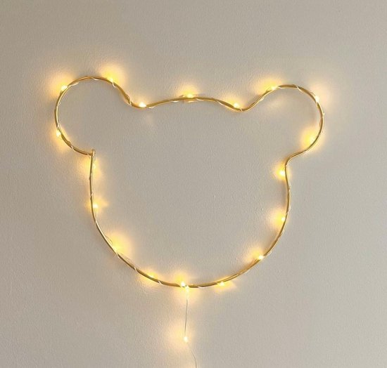 Beerlampje - beer lampje - Babykamer - Kinderkamer - Nachtlampje - goud