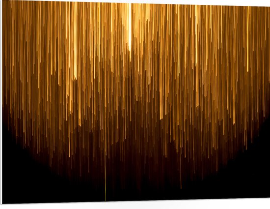 PVC Schuimplaat - Abstracte Gouden Strepen - 100x75 cm Foto op PVC Schuimplaat (Met Ophangsysteem)