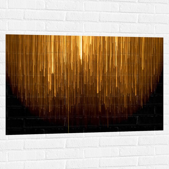 Muursticker - Abstracte Gouden Strepen - 105x70 cm Foto op Muursticker
