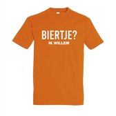 Koningsdag t shirt - Biertje? Ik Willem - Maat XL - ik willem shirts - koningsdag kleding - koningsdag accessoires - koningsdag shirt