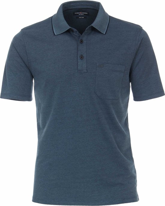 CASA MODA comfort fit poloshirt - blauw melange - Maat: