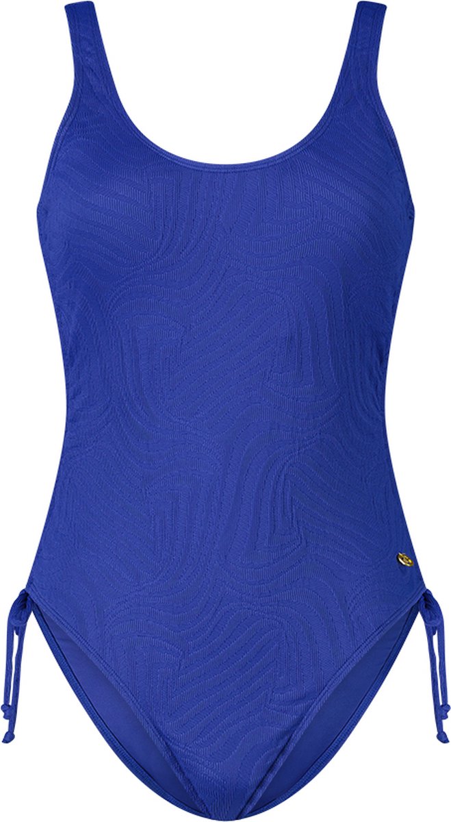 Ten Cate badpak high leg blue waves voor Dames 2360 blue waves